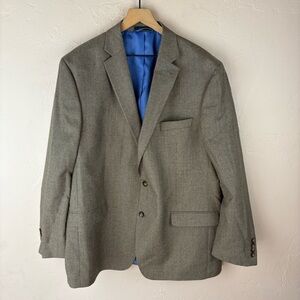 Chaps Brown Sport Coat Blazer with Blue Lining Mens size 46L